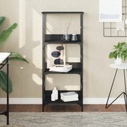 vidaXL Bibliotecă, negru, 50x33x117,5 cm, lemn prelucrat