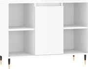 vidaXL Dulap pentru baie, alb extralucios, 80x33x60 cm, lemn compozit