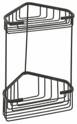 GEDY 2482-14 Smart raft de colț cu două etaje 20 x32,5 x 15,1 cm, negru mat