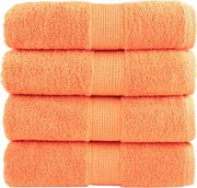 vidaXL Prosoape de baie premium SOLUND, 4 buc. portocalii, 30x30 cm, 600 g/m²