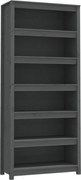 vidaXL Bibliotecă, gri, 80x35x183 cm, lemn masiv de pin