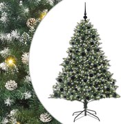 vidaXL Brad de Crăciun artificial Verde 180 cm PVC și Plastic și Oțel