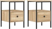 vidaXL Noptiere, 2 buc., stejar sonoma, 34x36x50 cm, lemn compozit