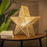 Lampă de podea de Crăciun maro 40cm cu LED inclus, reîncărcabilă IP54 - Sisine
