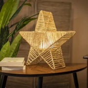 Lampă de podea de Crăciun maro 40cm cu LED inclus, reîncărcabilă IP54 - Sisine
