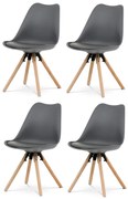 Set de scaune de sufragerie CT-762 GREY, 4 buc.