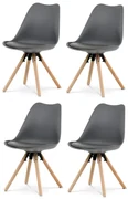 Set de scaune de sufragerie CT-762 GREY, 4 buc