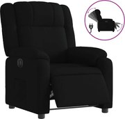 vidaXL Fotoliu rabatabil electric, negru, material textil