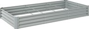 Outsunny Pat de Grădină Înălțat din Oțel Galvanizat, 240 x 120 x 30 cm, Jardinieră Înălțată pentru Exterior cu Fund Deschis pentru Legume, Flori, Plante Aromatice, Argintiu | Aosom Romania