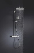 Sistem de dus Grohe Rainshower SmartActive, termostat, aparent, 310 mm, anti-calcar, anti-oparire, crom - 26647000