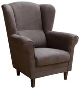 Fotoliu cu aripi GALA, maro închis