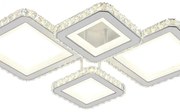 Lustra LED Cu Telecomanda, Elit's Cristal, EsnR9002-2+2, 160W, Alb