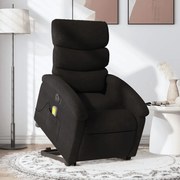 vidaXL Fotoliu electric de masaj rabatabil cu ridicare, negru, textil