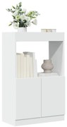 vidaXL Dulap înalt, alb, 63x33x100 cm, lemn prelucrat