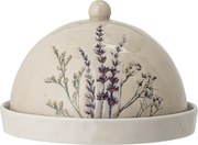 Untieră rotundă din ceramică cu flori de câmp, D15×H10 cm, „Bea"