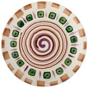 Farfurie verde/maro pentru desert din gresie ø 20,5 cm Shama – Bloomingville