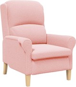 vidaXL fotoliu Roz 76 x 94 x 102 cm Tesătură Sherpa moale