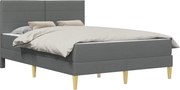 vidaXL Cadru de pat Gri închis 120 x 190 cm Poliester