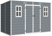Outsunny Căsuță de Grădină pentru Depozitare Unelte 4.96m² Gri | Aosom Romania