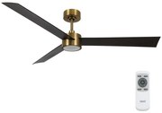 Ventilator LED dimabil Lucci air 21610549 CLIMATE 12W/230V wenge/auriu + telecomandă