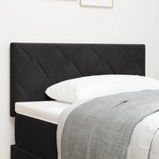 vidaXL Tăblie LED cu lumini cu bandă LED Geometric Negru 90 cm Catifea