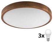 Plafonieră LED Brilagi CARVALHO SLIM 3xE27/60W/230V stejar cireș d. 47 cm