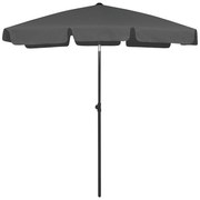 vidaXL Umbrelă de soare de plajă, antracit, 180x120 cm