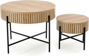 Set 2 masute cafea DANTE, stejar/negru