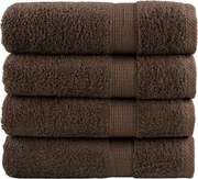 vidaXL Prosoape de baie premium, SOLUND 4 buc maro 100x150cm 600gsm