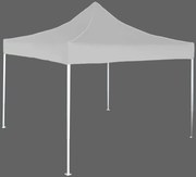 Pavilion de grădină 3x3m – din aluminiu, Fără pereţi laterali, Gri / antracit