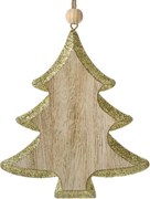 Decoratiune brad Craciun din lemn - Noel