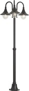 Felinar clasic de exterior negru 200cm 3 lumini IP44 - Daphne