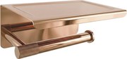 Suport pentru hârtie igienică cu poliță 6613 Modern Copper