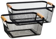 Coșuri de depozitare din sârmă 2 buc. din metal 33x21x14 cm – Casa Selección