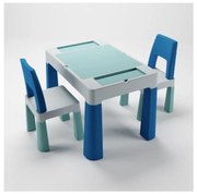 TEGA BABY - Set masă și scaune pentru copii, turcoaz/albastru/alb