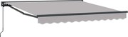 vidaXL Cortina Retractabilă Manual Gri deschis 300 x 250 cm