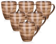 Set de 6 căni din ceramică Banquet PALAS , 400 ml, maro