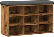vidaXL Banchetă pantofar, lemn vechi, 82x32x50 cm, lemn prelucrat