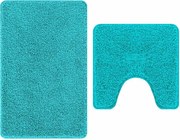 vidaXL Set de mochete anti-derapante pentru baie 2 pcs Turcoaz PP