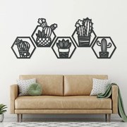 DUBLEZ | Set de tablouri hexagonale - Cactuși