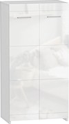 HOMCOM Dulap pentru Pantofi Lucios, Mobilier Modern cu Rafturi Reglabile pentru Hol, Coridor, Capacitate 10 Perechi, Alb | Aosom Romania