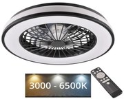 Plafonieră LED dimabilă cu ventilator LED/48W/230V 3000-6500K + telecomandă