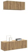 vidaXL Set dulap TV 2 piese montat pe perete Stejar artizanal