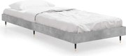 vidaXL Cadru de pat, gri beton, 75x190 cm, lemn prelucrat