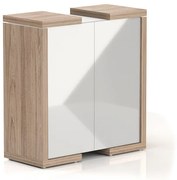 Dulap mediu Lineart 111,2 x 50 x 118 cm, ulm deschis / alb