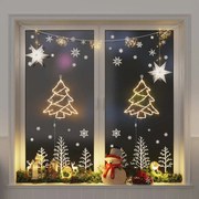 vidaXL Lumini de Crăciun Siluetă Pom Crăciun 2 buc 50 LED-uri Alb Cald