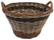 Coș din nuiele pentru lemne, 38x47 cm, cu mânere