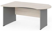 Birou de colt Manager 160 x 100 cm, stânga, salcâm deschis / gri