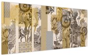Tablou - Colaj cu floarea-soarelui (120x50 cm)