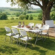 Set catering/camping - masă ESSEN + 6x scaune BERLIN